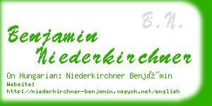 benjamin niederkirchner business card